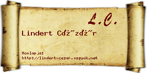 Lindert Cézár névjegykártya